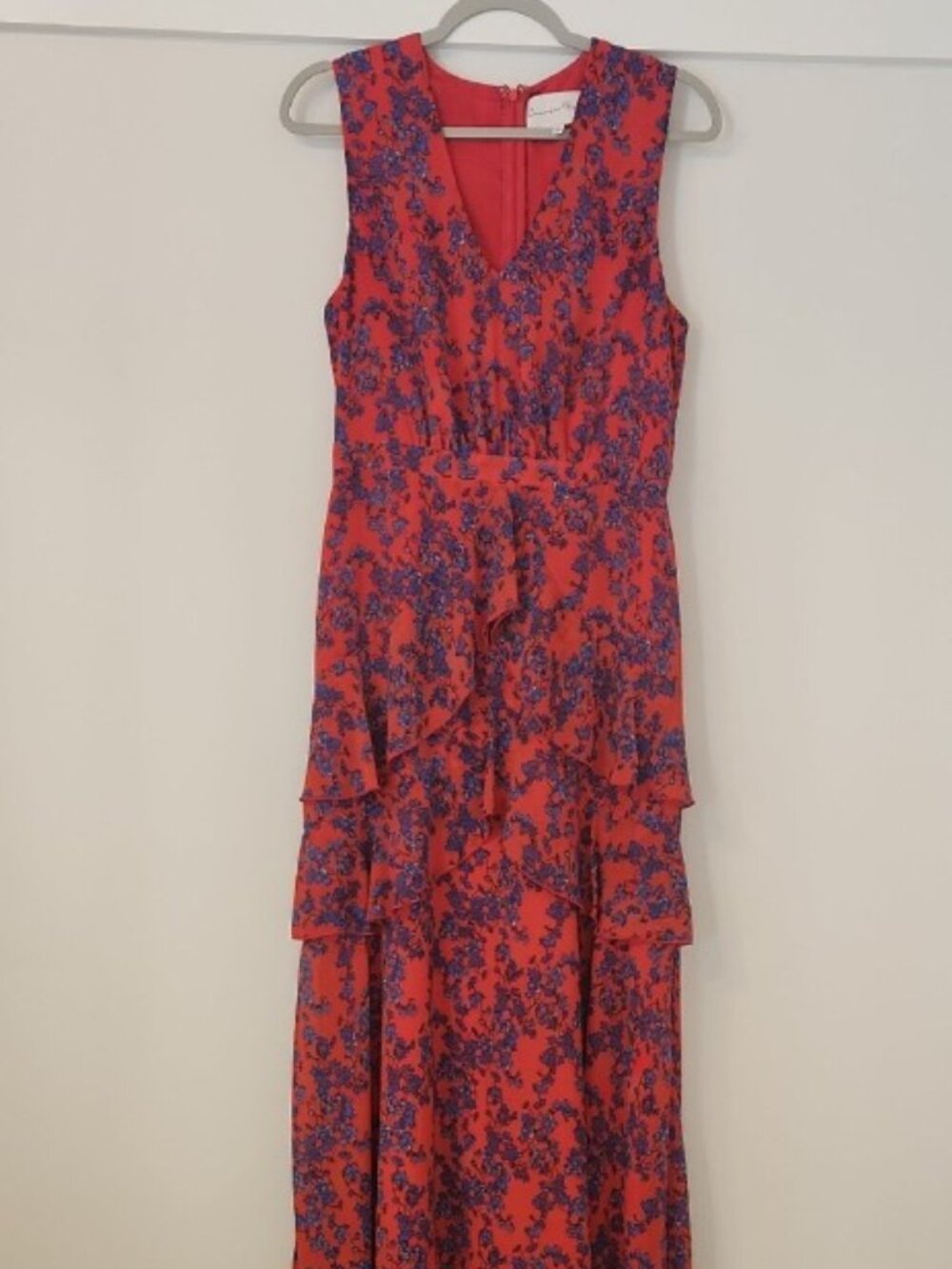 Charles Henry A line ruffle dress
